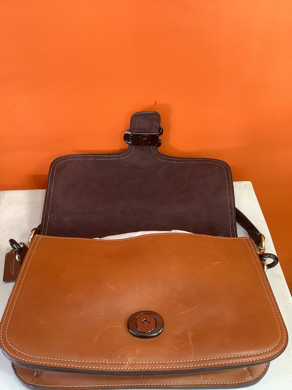 Cognac Coach Handbag - Picture 8 of 15